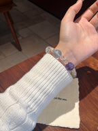 Rainbow Candy | Amethyst, Clear Quartz, Citrine, Aquamarine, Purple Fluorite & Strawberry Quartz Bracelet | 8–14.5mm