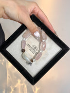 Pink Mailbox – Rose Quartz, Smoky Quartz & Agarwood Crystal Bracelet