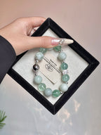 Forest Blossom | Xiuyu Jade & Green Fluorite | 12–14mm