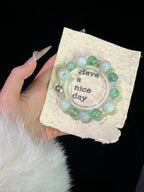 Forest Blossom | Xiuyu Jade & Green Fluorite | 12–14mm