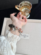 Rosemary – Black Gold Super Seven, Agarwood & White Phantom Crystal Bracelet