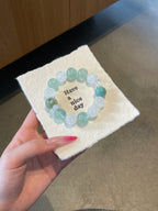 Sea Breeze – Blue Phosphosiderite & White Crystal Bracelet