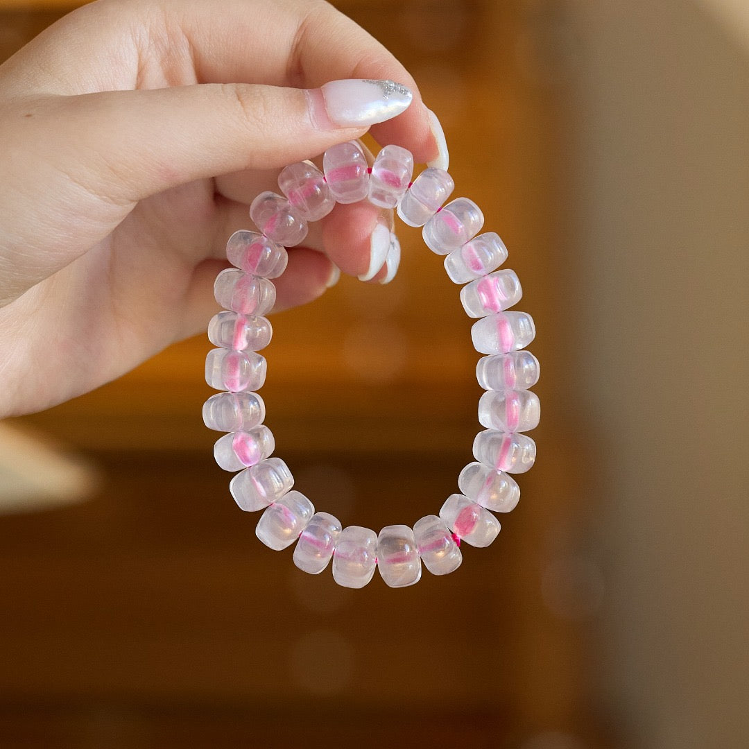 8×12mm Clear Pink Crystal Beads | DIY Carved Pumpkin, Cube & Cylinder