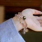 6mm Black Gold Super Seven & Agarwood Double-Layer Bracelet